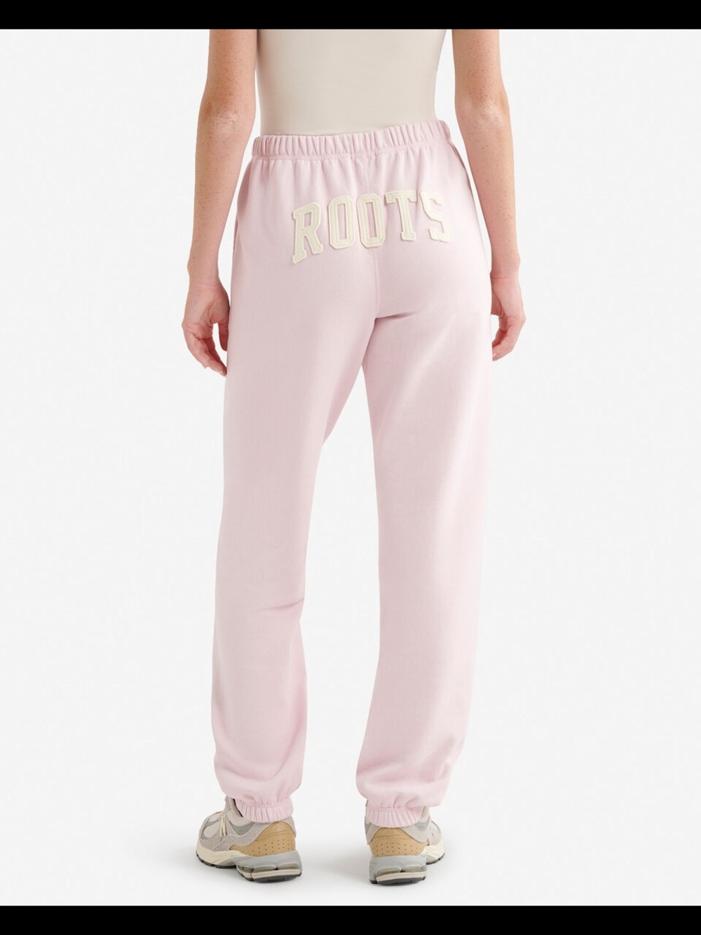 Roots Pink Logo Sweatpants - Picture 2 of 5